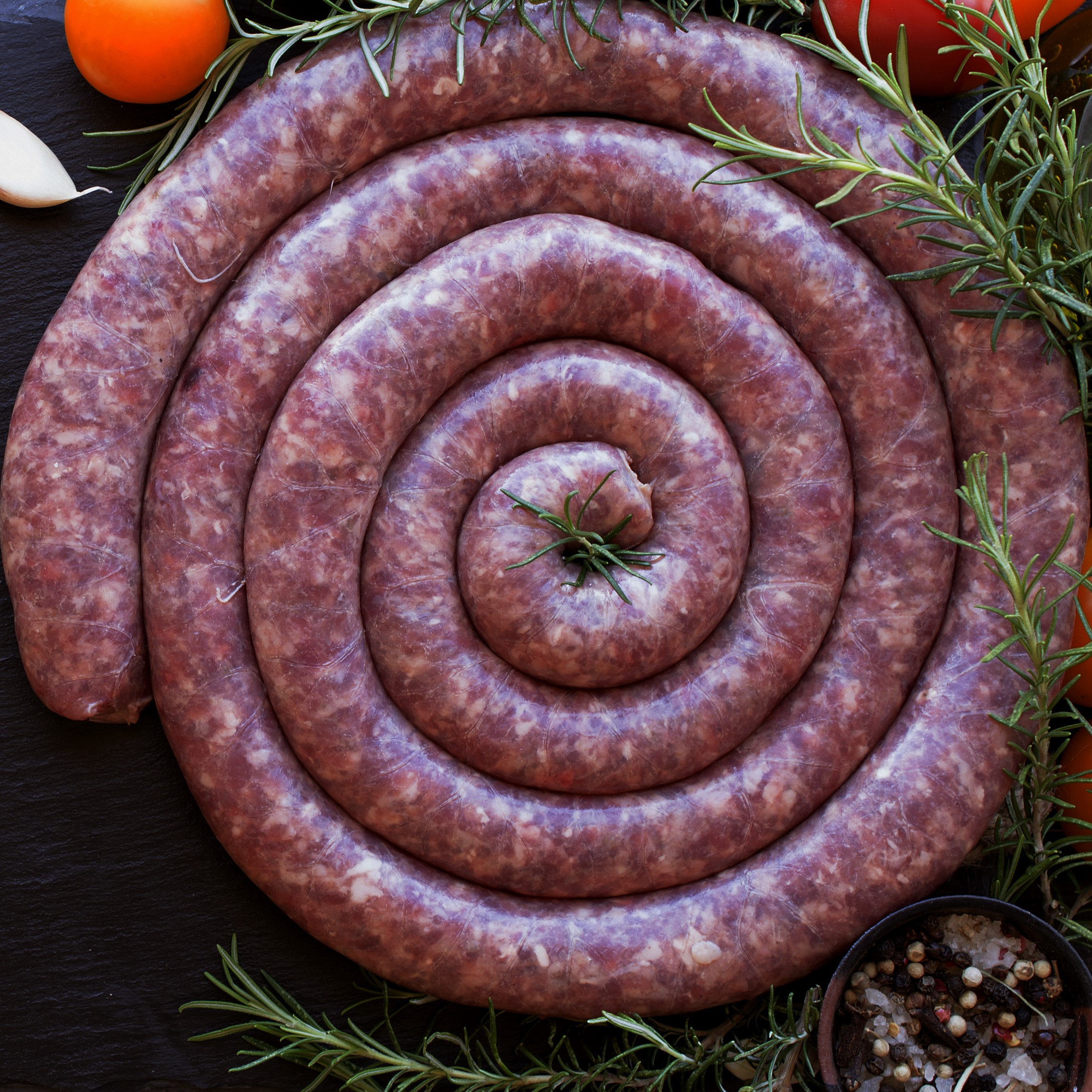 Raw Beef Sausages, Selective Focus